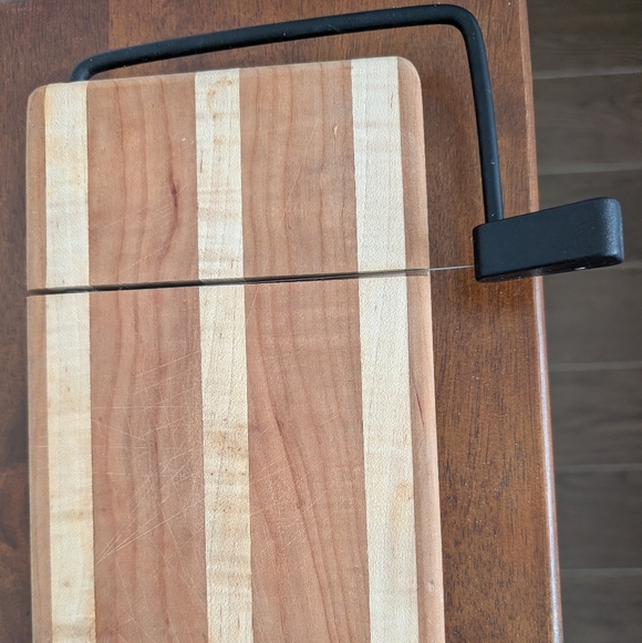 Baywoods Woodshop Handcrafted Artisan Wooden Cheese Slicer with Wire - Picture 3 of 6